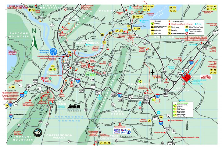 Chattanooga Area Maps - Printable Map Of Chattanooga - Printable Maps