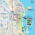 Chicago Map   Street & Road Names Plan With Central Most Popular   Map Of Chicago Attractions Printable