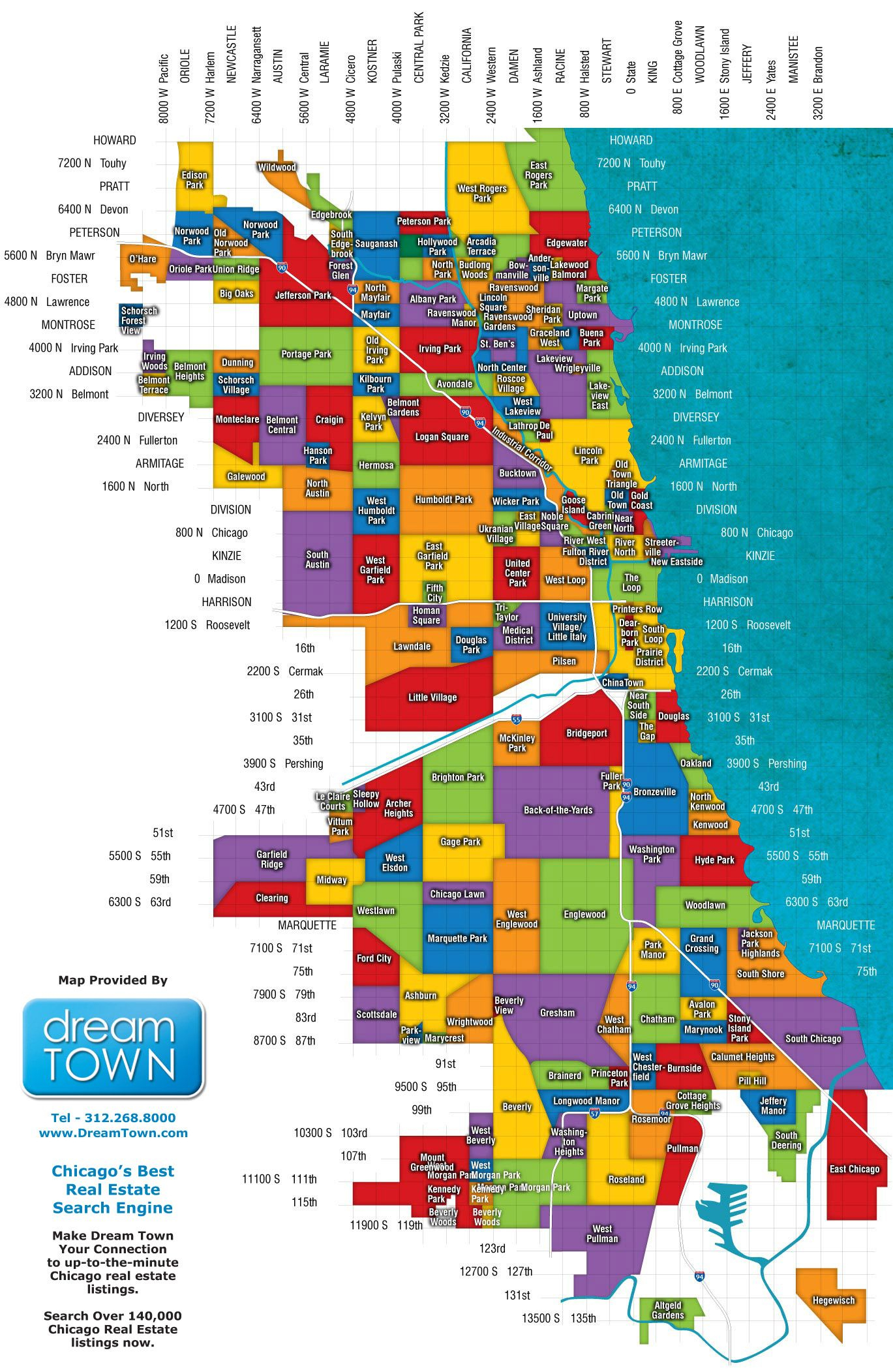 Chicago-Neighborhoods-Map For People Visiting The City Of Chicago In - Printable Map Of Chicago Suburbs
