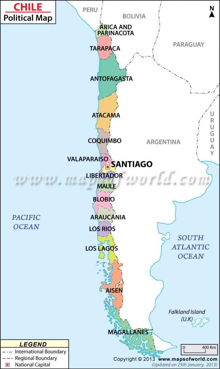 Printable Map Of Chile