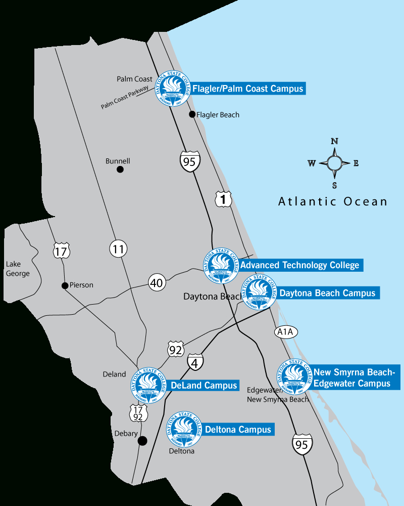 Choose Your Campus - Where Is Daytona Beach Florida On The Map