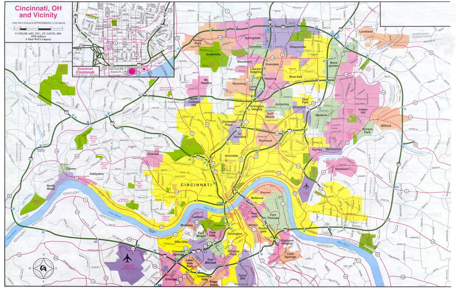 Cincinnati Map - Free Printable Maps - Printable Cincinnati Map