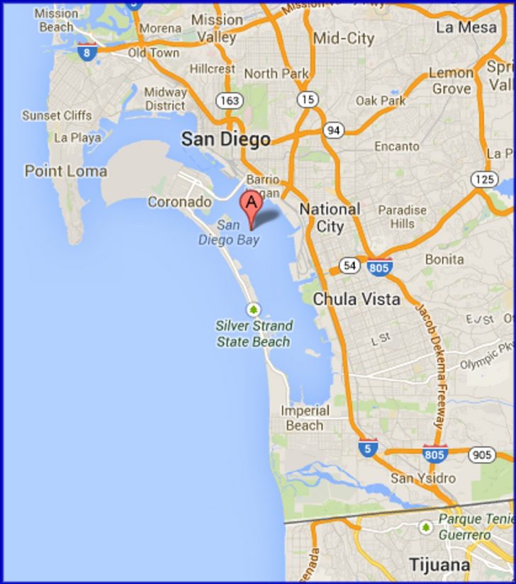 City Map Of San Diego California