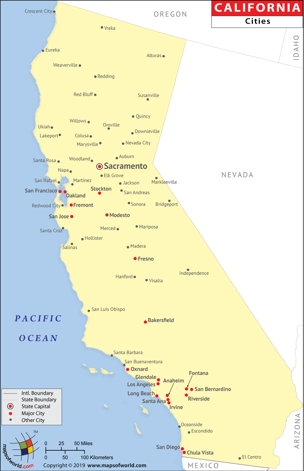 Cities In California, California Cities Map - California Map And Cities