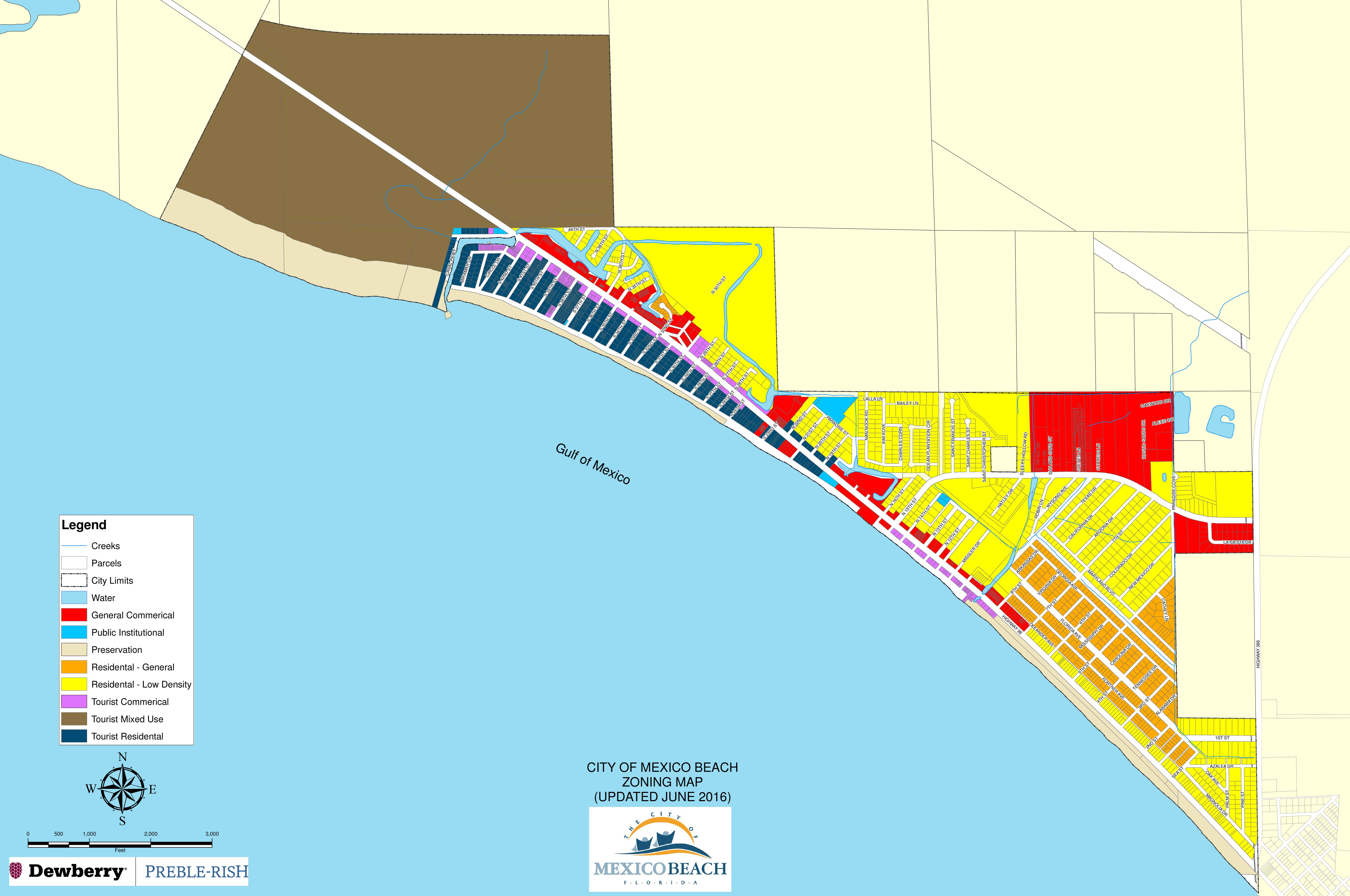 City-Of-Mexico-Beach-Zoning-Map | 98 Real Estate Group - Mexico Beach Florida Map