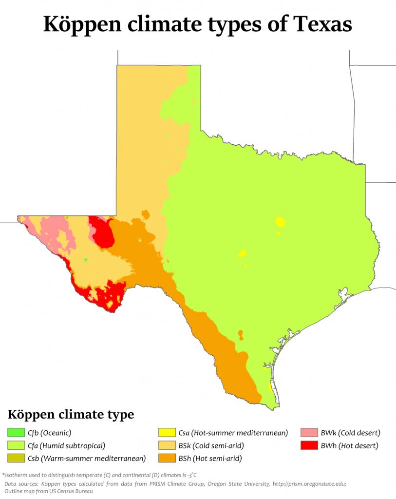 Climate Of Texas Wikipedia Waco Texas Weather Map Printable Maps