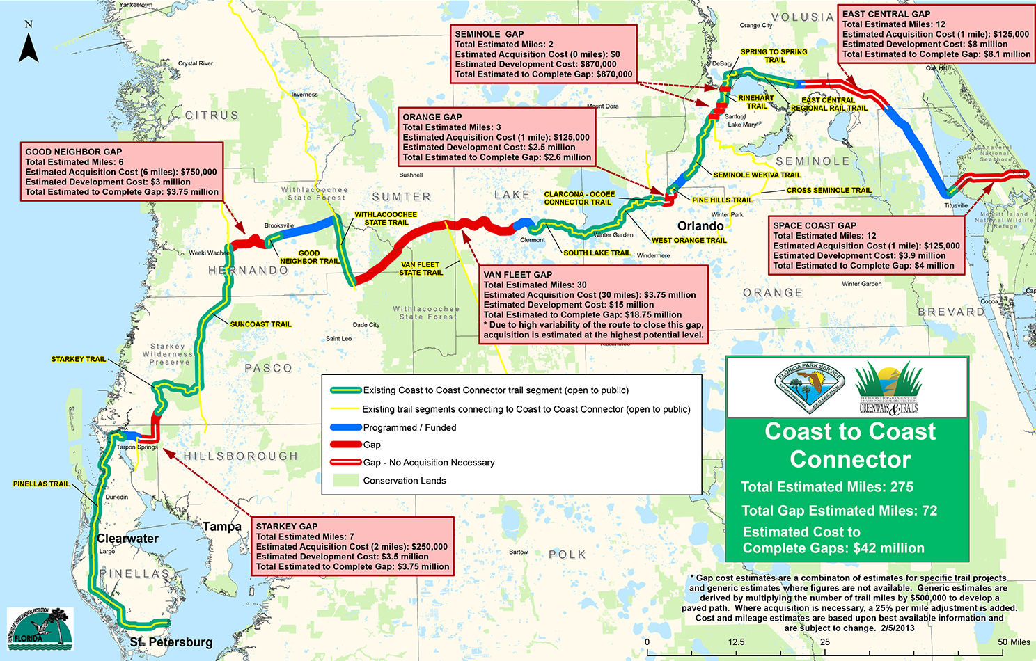 Coast To Coast Connector | | Commute Orlando - Florida Bicycle Trails Map