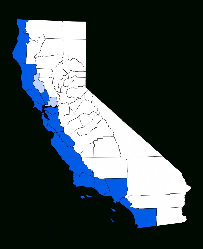 Coastal California - Wikipedia - Map Of California Coast - Printable Maps