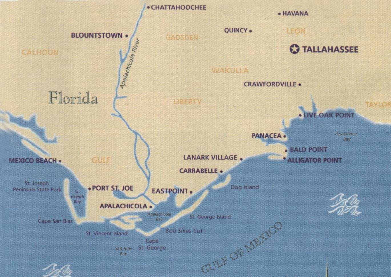 Coastal Gems Real Estate: Carrabelle, Fl- St. George Island, Fl - Carrabelle Florida Map