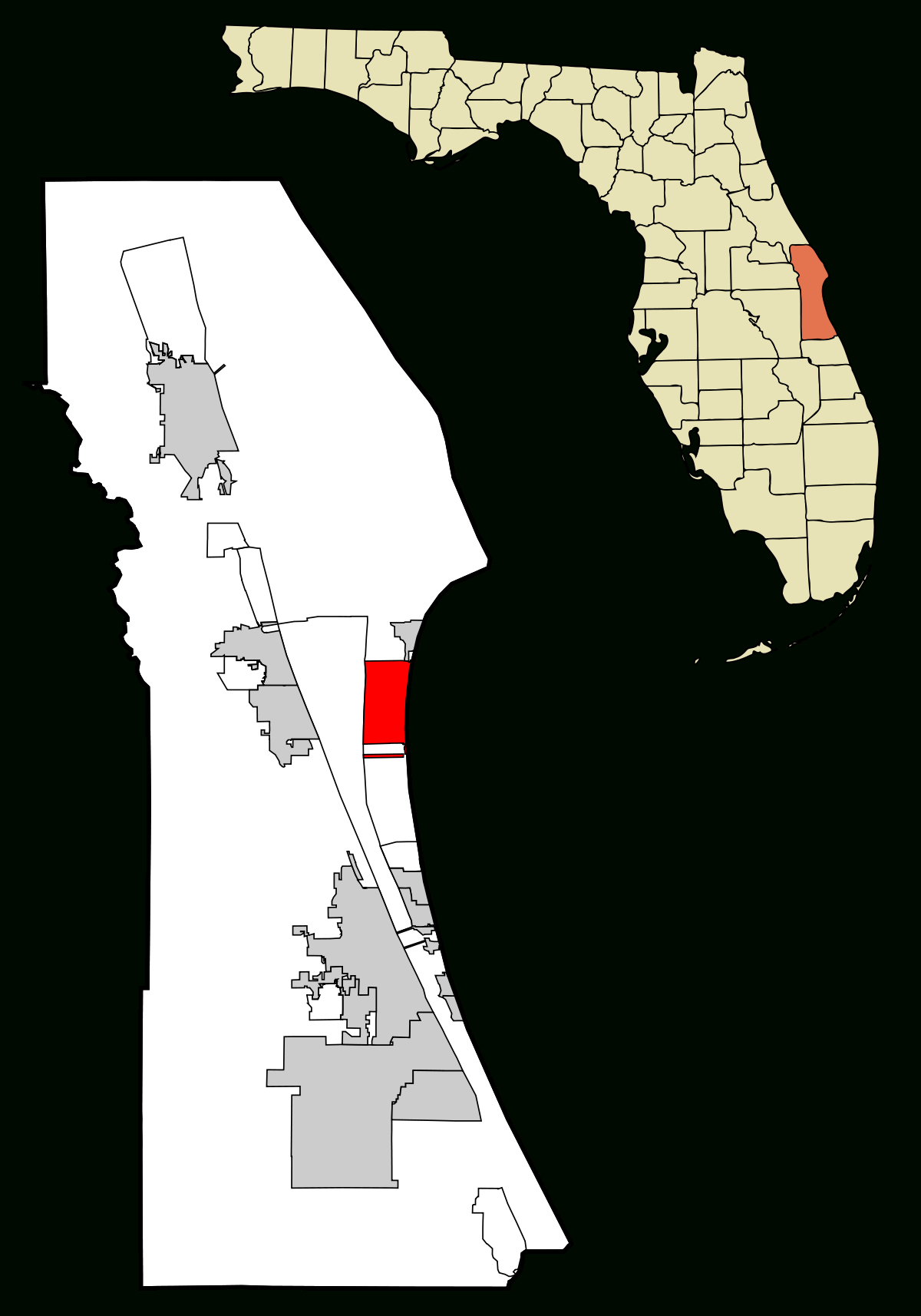Cocoa Beach, Florida - Wikipedia - Coco Beach Florida Map