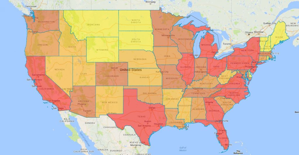 Color Code Your Heat Map With Espatial Mapping Software - California ...