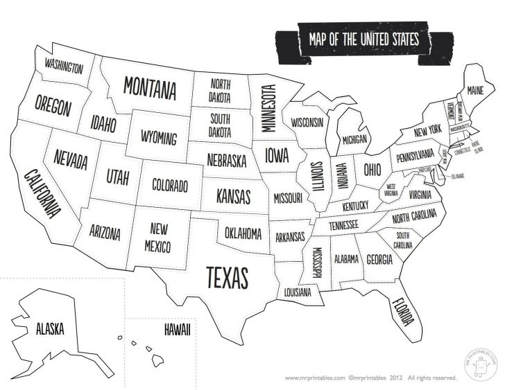 Printable Map Of The Usa States