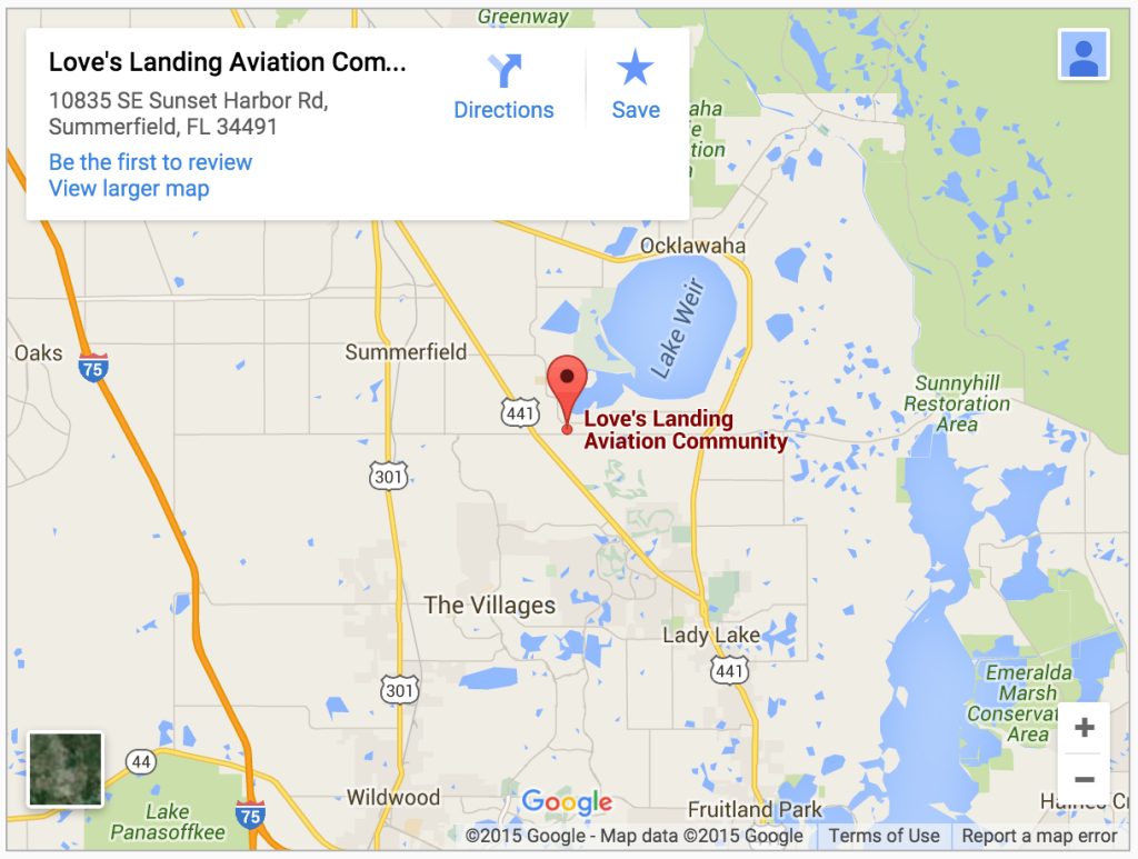 Contact Us Love's Landing Gated Airpark Community In Weirsdale, Fl