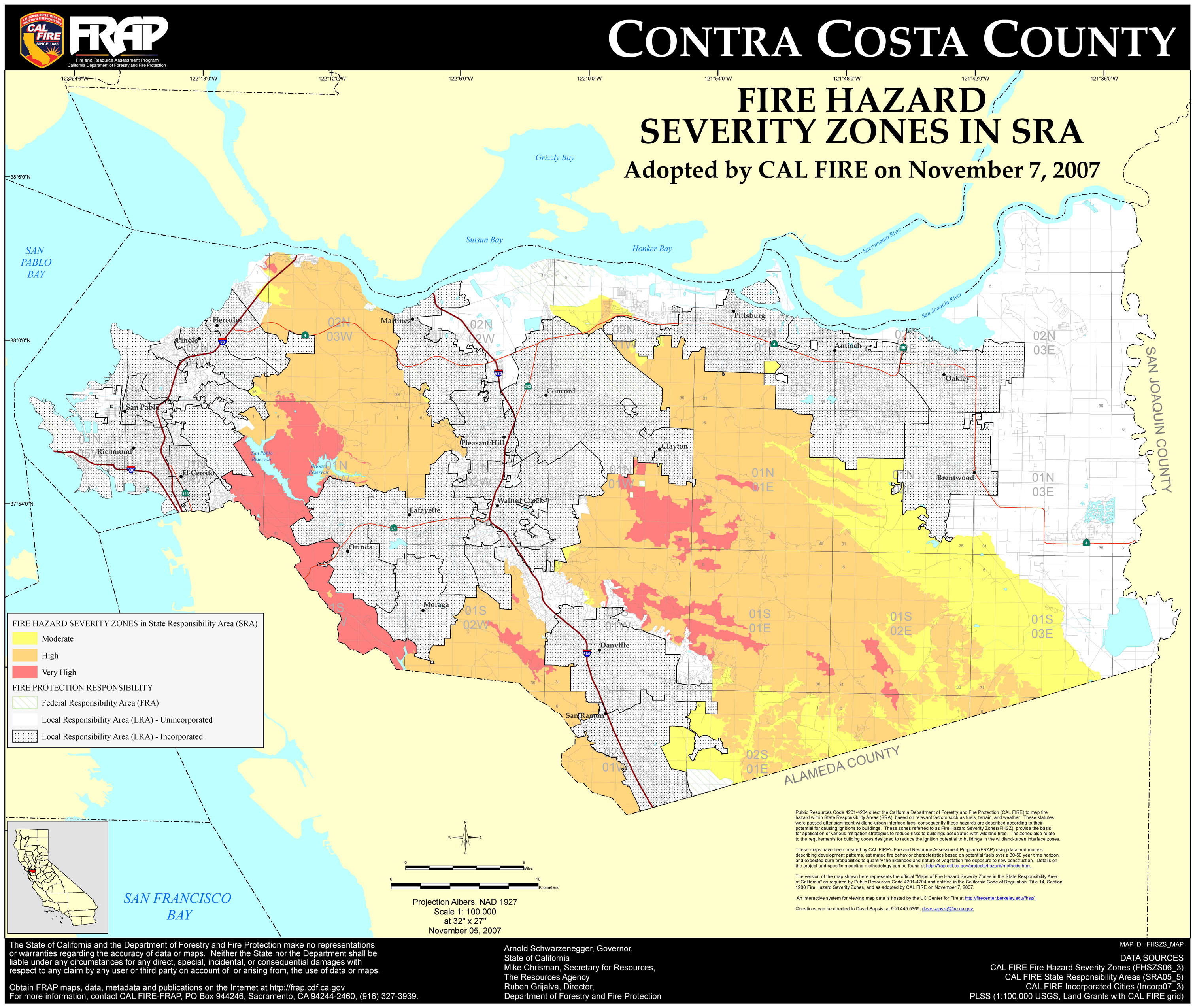 Contra Costa California Map - Klipy - La Costa California Map