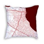 Corpus Christi Texas Throw Pillow – City Map Decor   Texas Map Pillow