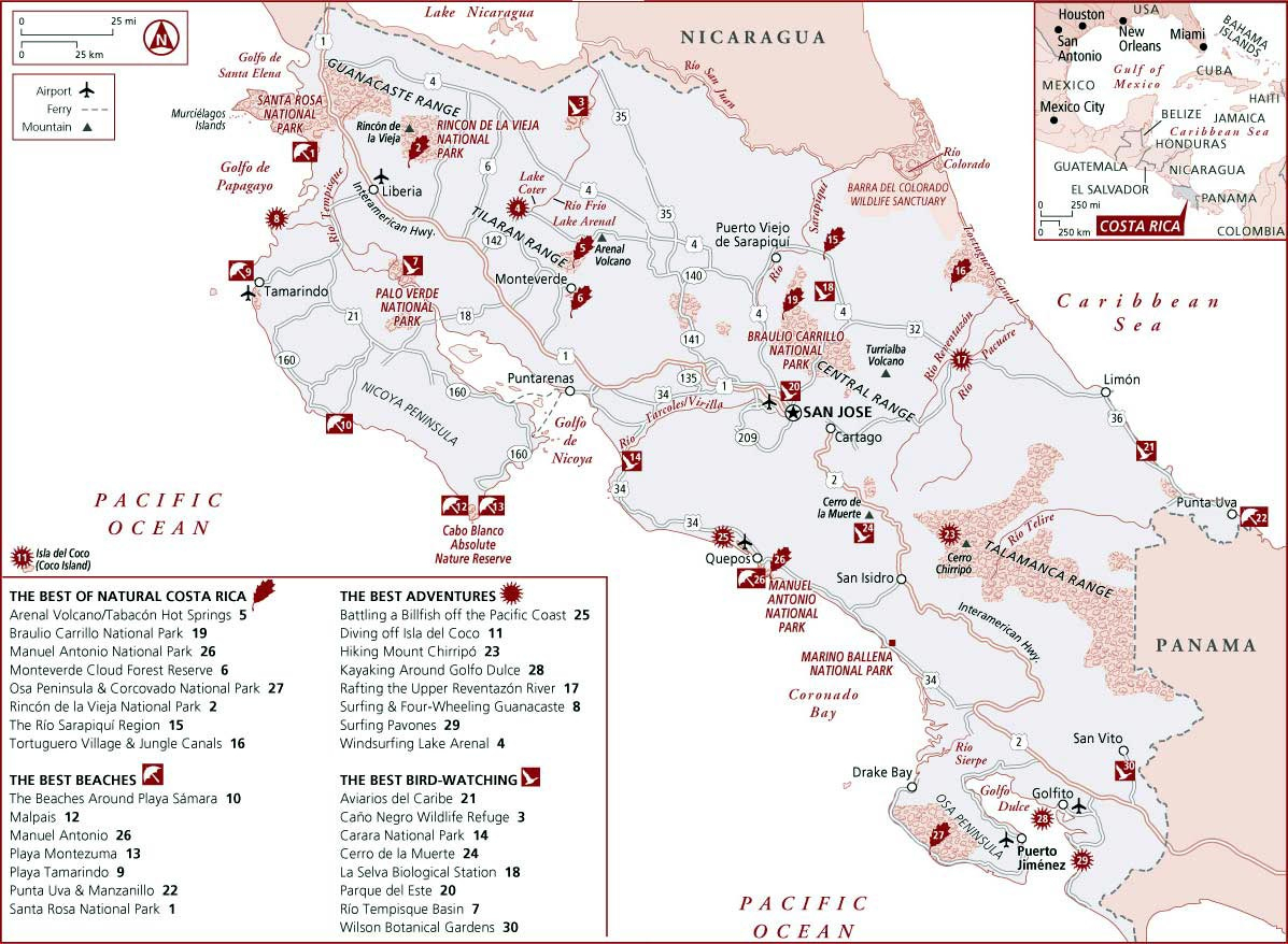 Costa Rica Maps | Printable Maps Of Costa Rica For Download - Printable Map Of Costa Rica