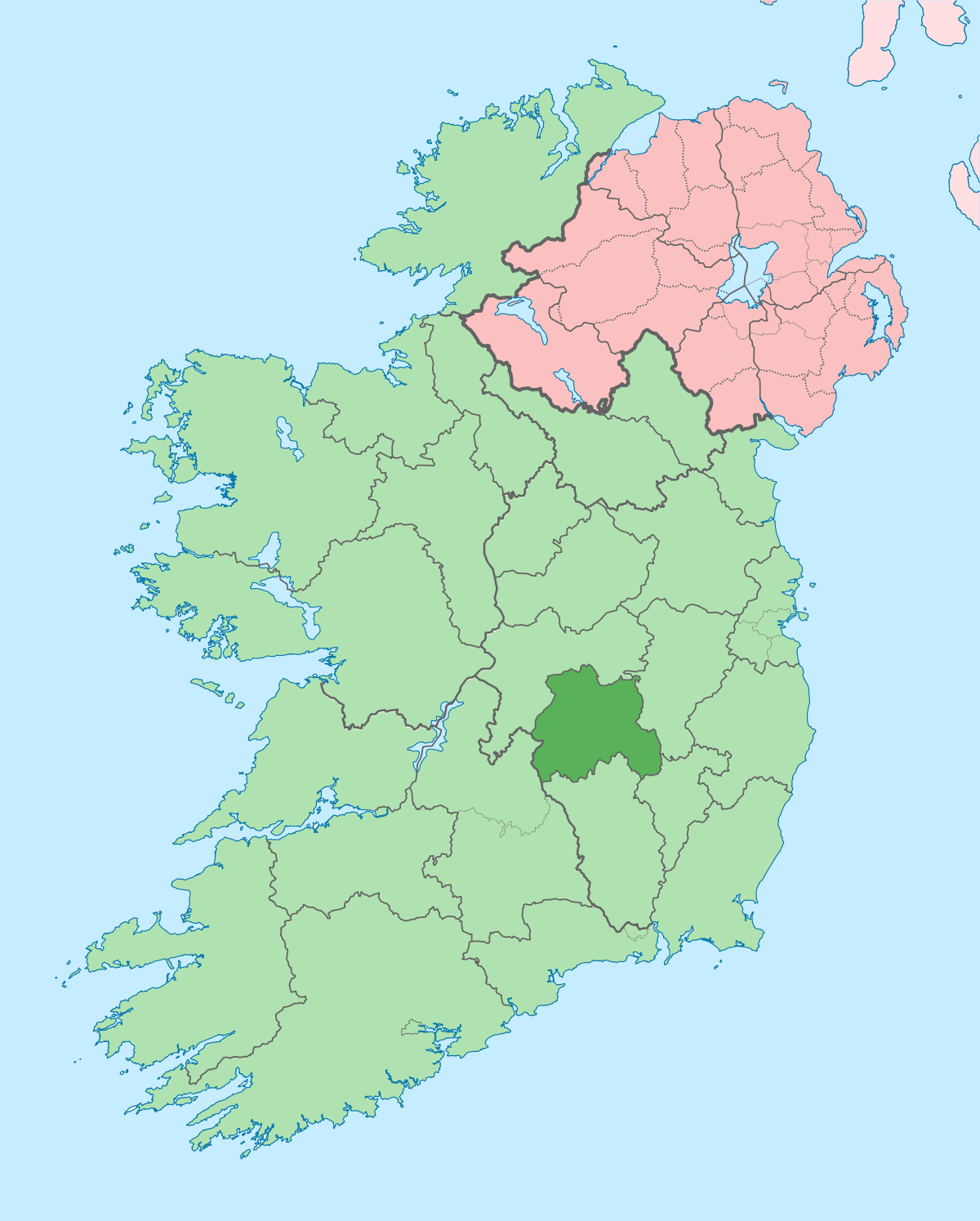 County Laois - Wikipedia - Printable Map Of Ireland And Scotland