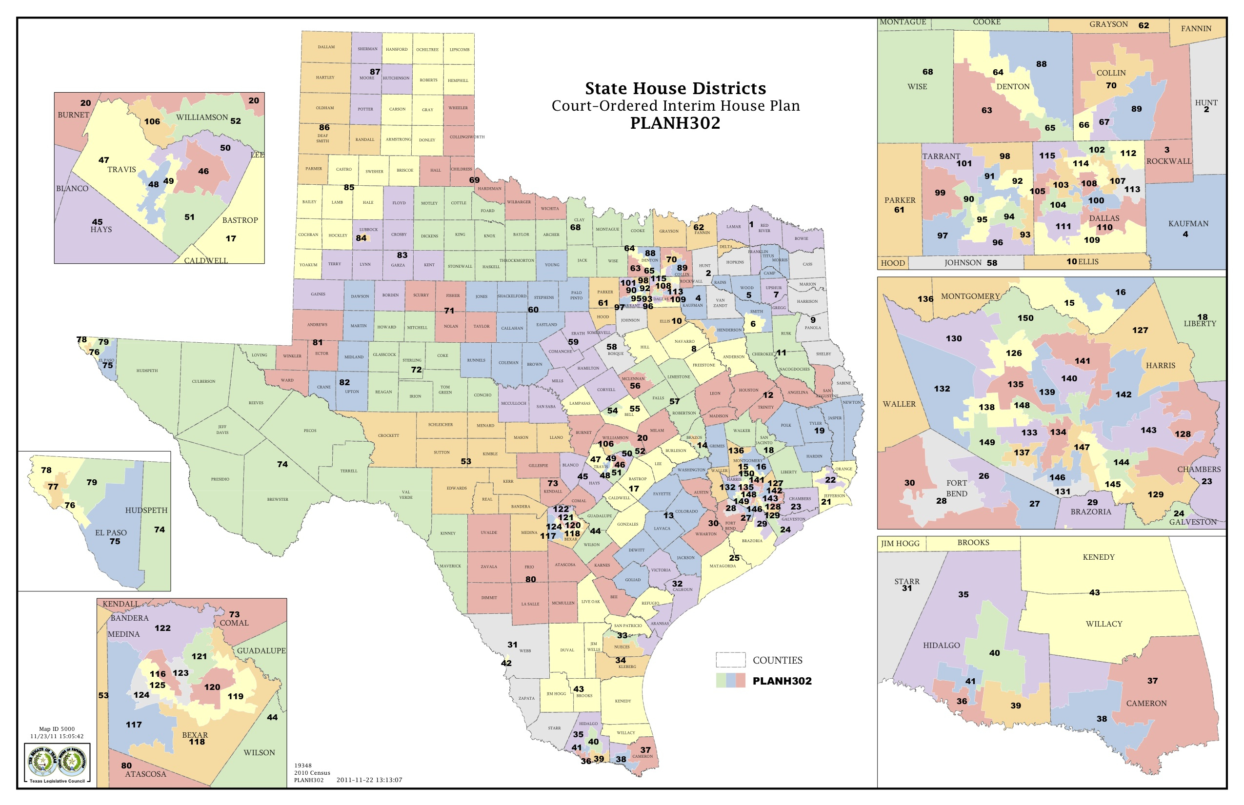 Court Increases Minority Districts In Texas Legislature | The Texas - Texas State Senate District 19 Map