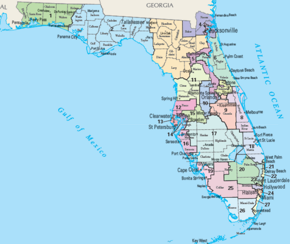 Court Orders Florida&amp;#039;s Congressional Districts Redrawn | Miami Herald - Florida Congressional District Map