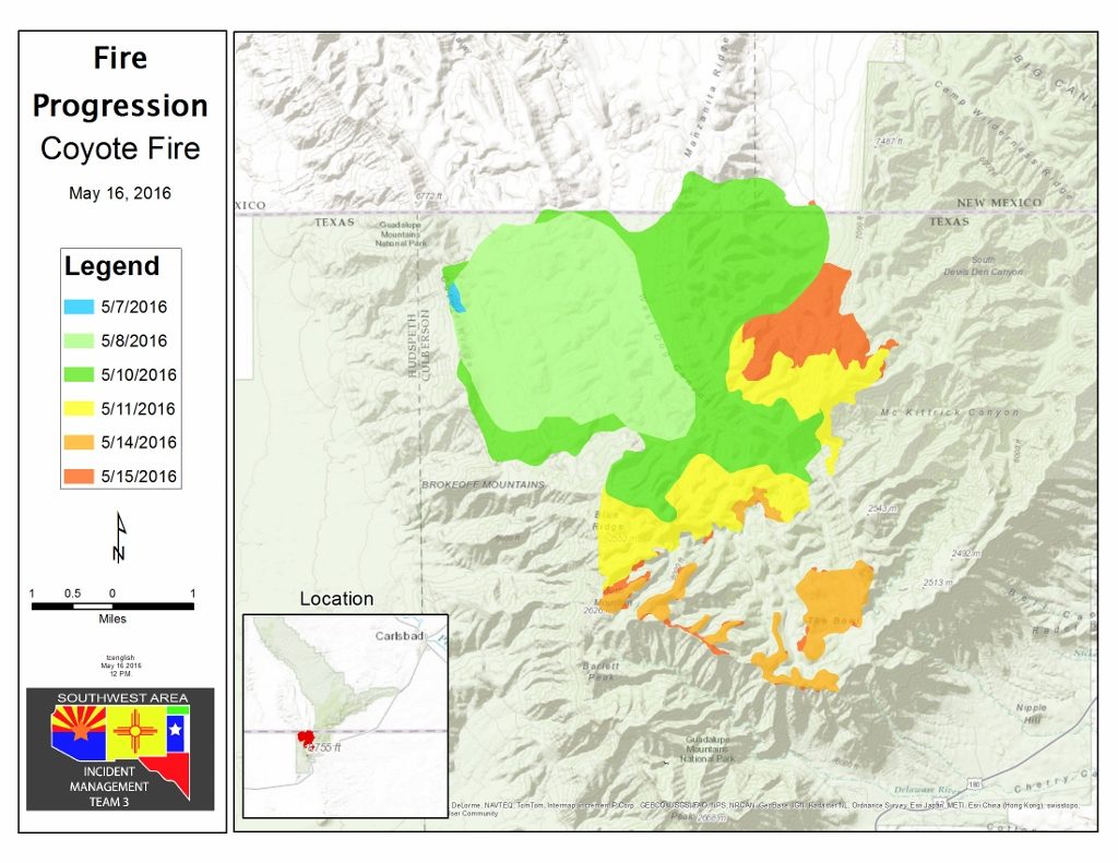 Coyote Fire Update Red Flag Weather Conditions; Active Monitoring