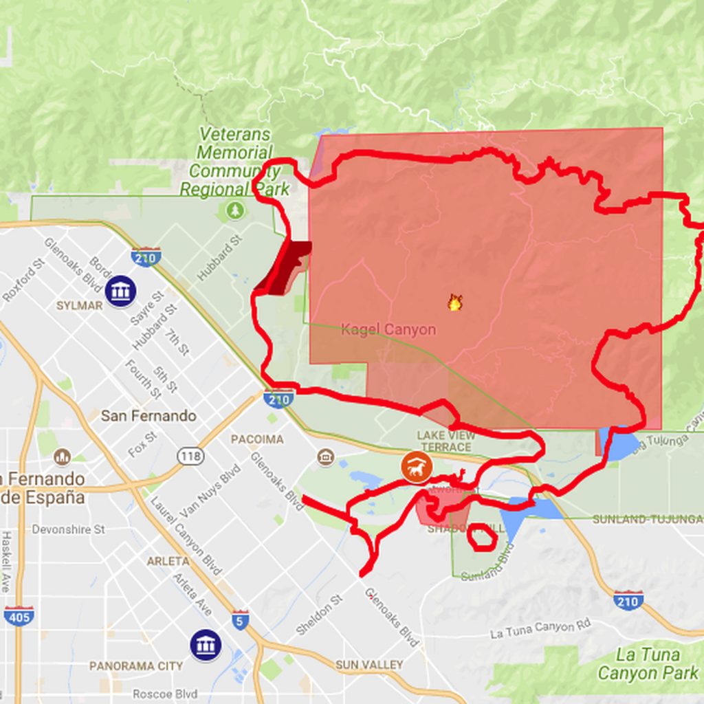 Creek Fire Map, Including Evacuation Zones - Curbed La - Van Nuys 