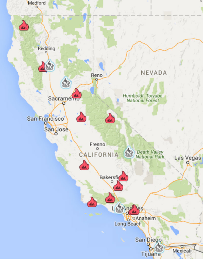 Crews Battle Access Terrain Map California Northern California Fire - California Fire Map 2017
