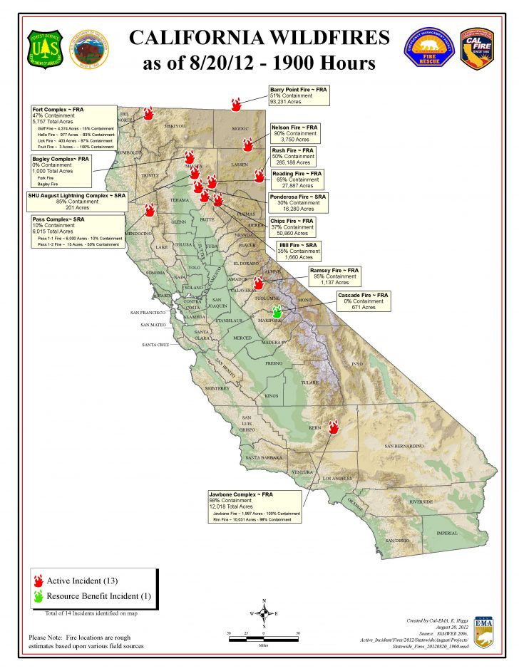 Map Of Current Fires In Southern California