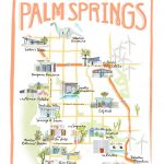 Customizable Palm Springs Map Illustration   Map Of California Showing Palm Springs