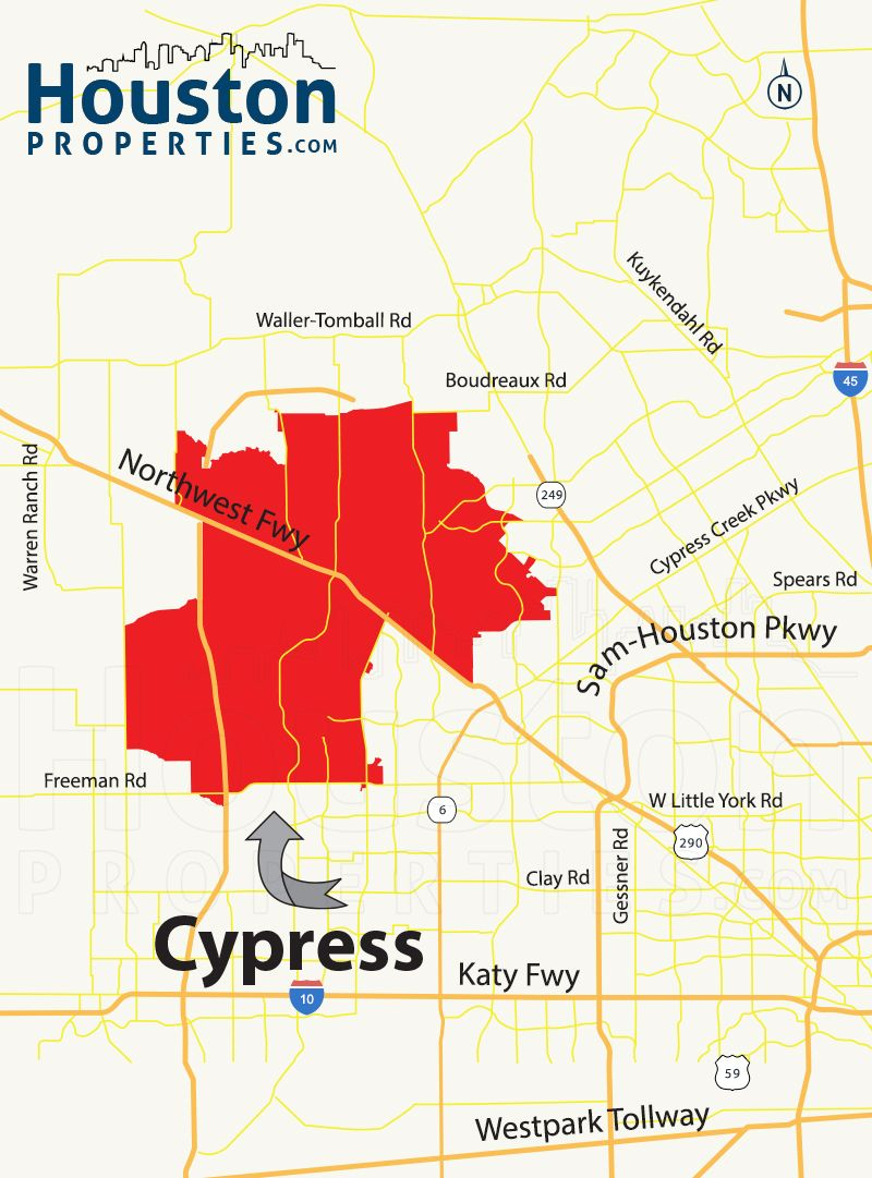 Cypress Tx Map | Great Maps Of Houston | Houston Neighborhoods - Stafford Texas Map