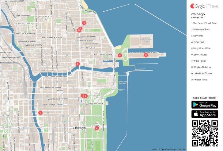 Map Of Chicago Attractions Printable
