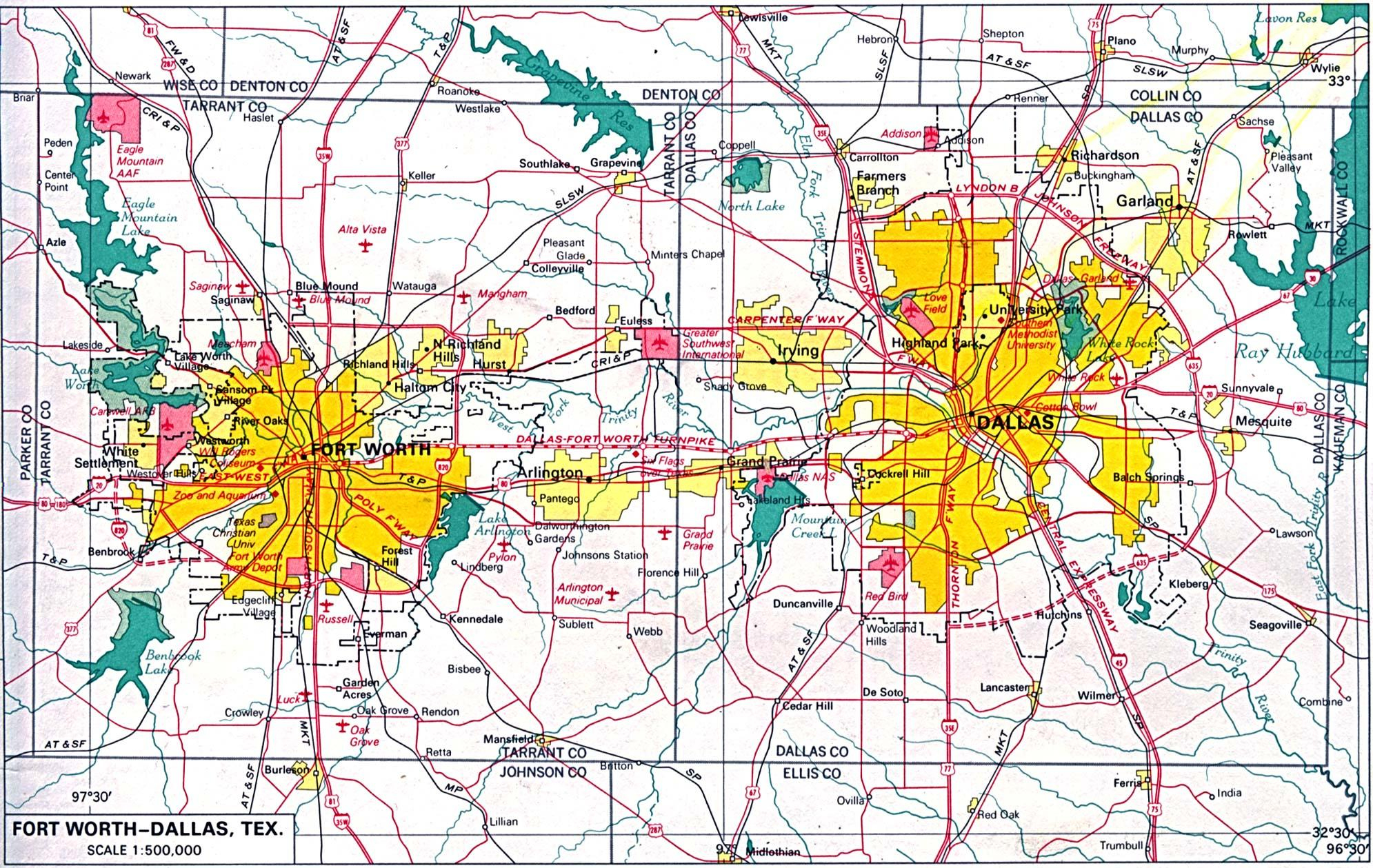 Dallas Map - Maps Dallas (Texas - Usa) - Printable Map Of Dfw Metroplex