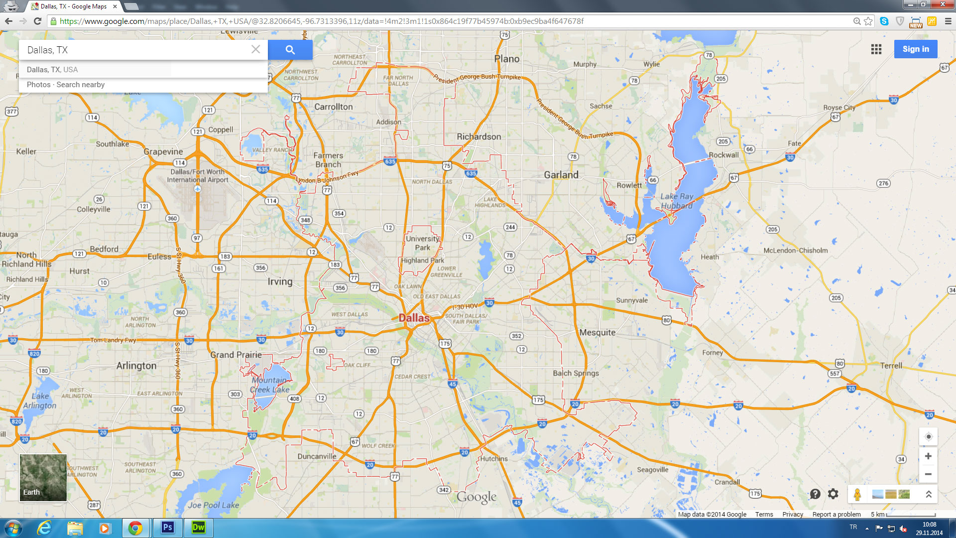 Dallas Texas Google Maps #225280 - Google Maps Texas