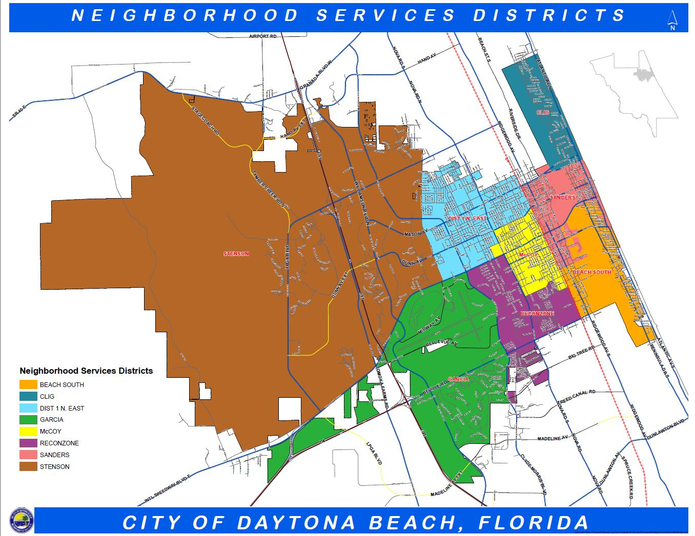 Daytona Beach, Fl - Official Website - Geographic Information - Map Of Daytona Beach Florida Area