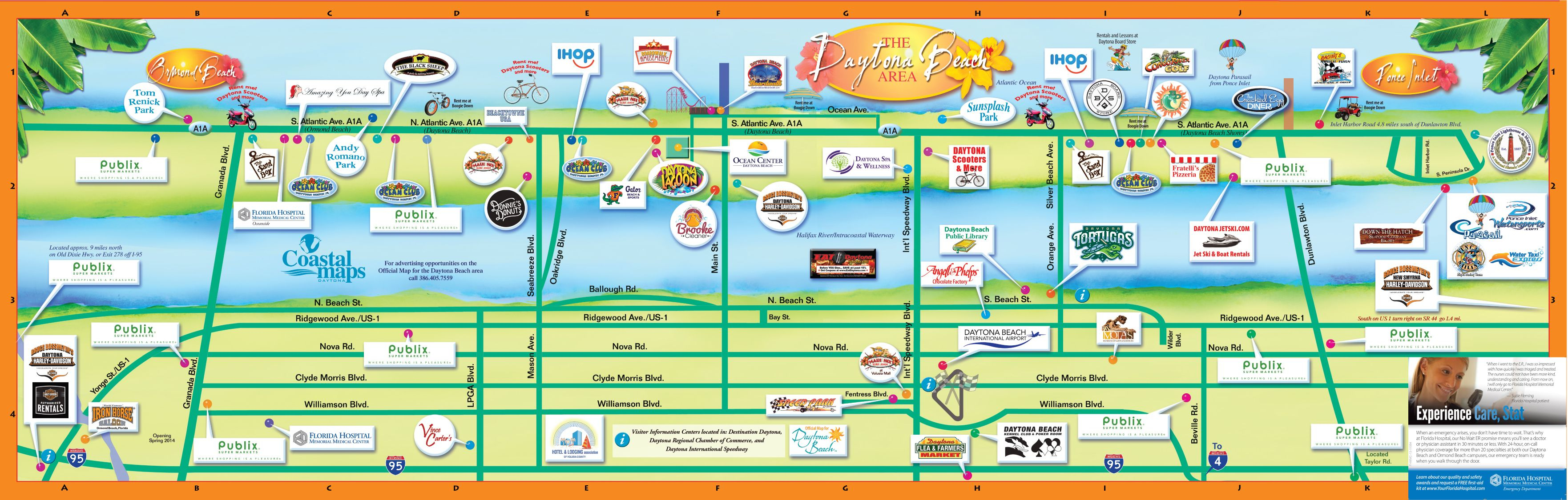 Daytona Beach Hotel Map 2016 - Google Search | Vaca 2016 - Map Of Daytona Beach Florida