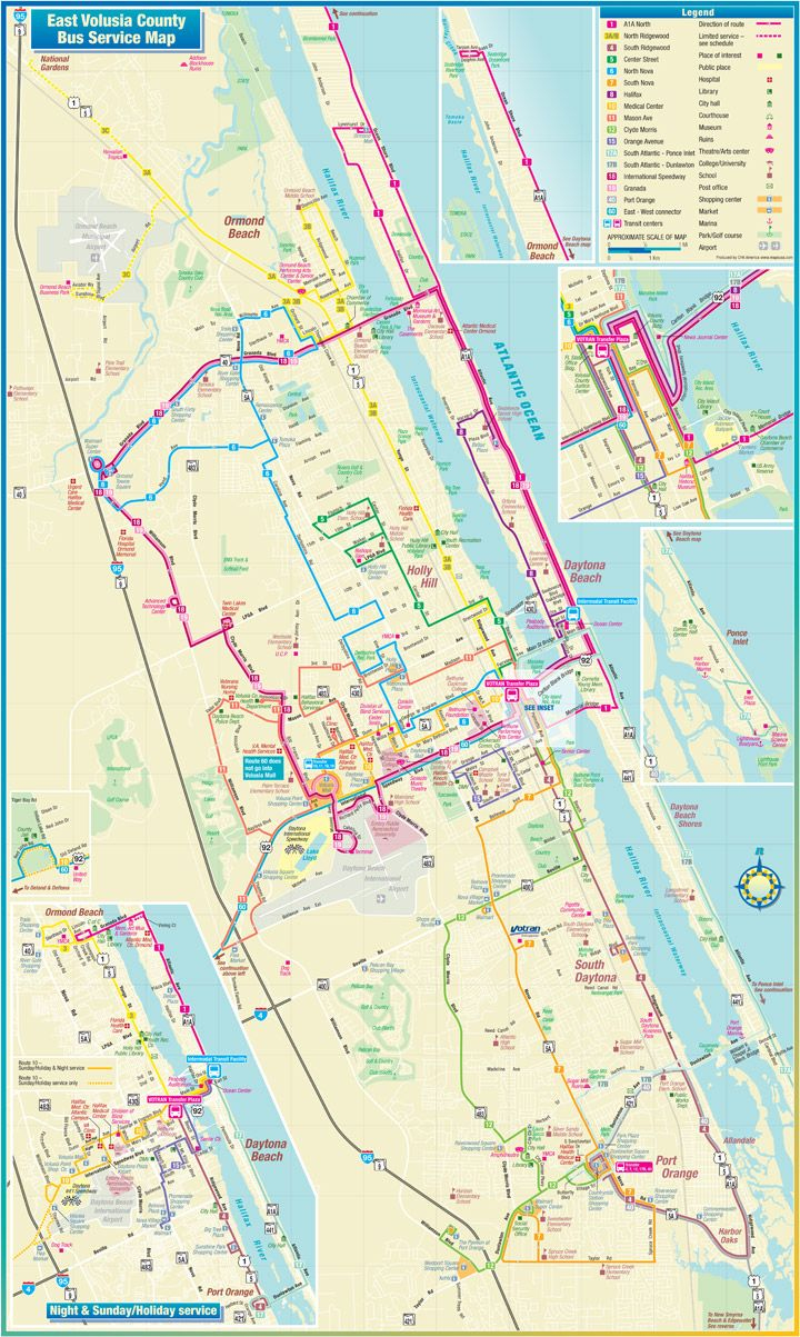 Daytona Beach Route Map | Travel | Pinterest | Daytona Beach, Beach - Map Of Daytona Beach Florida Area