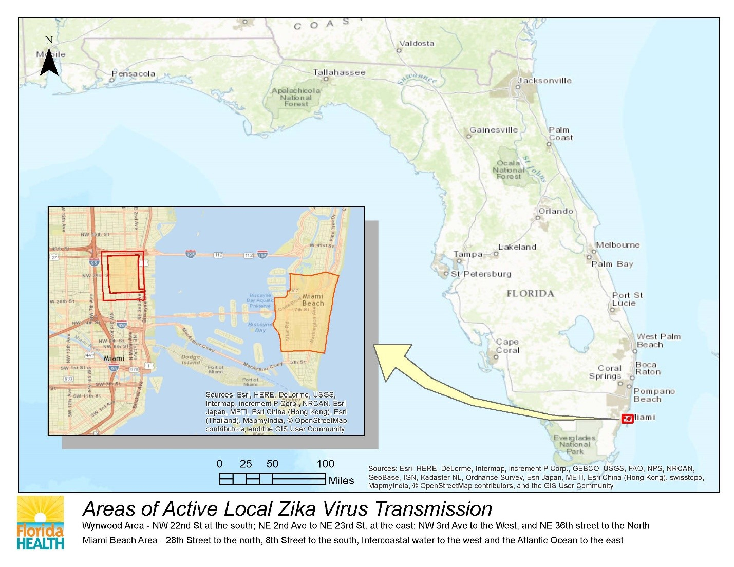 Department Of Health Daily Zika Update | Florida Department Of Health - Zika Virus Florida Map
