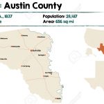 Detailed Map Of Austin County In Texas, United States Royalty Free   Austin County Texas Map