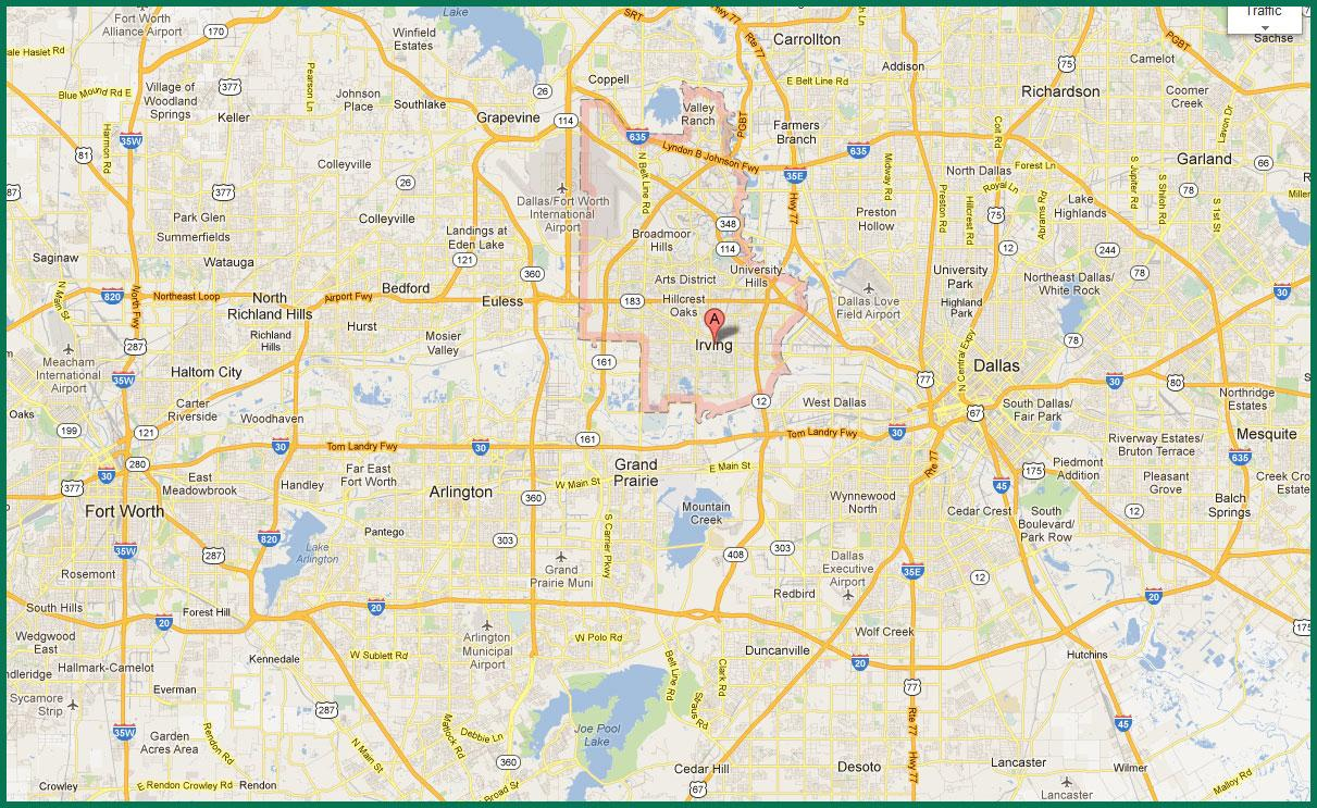 Dfw Area Map - Map Of Dfw Area (Texas - Usa) - Map Of Fort Worth Texas Area