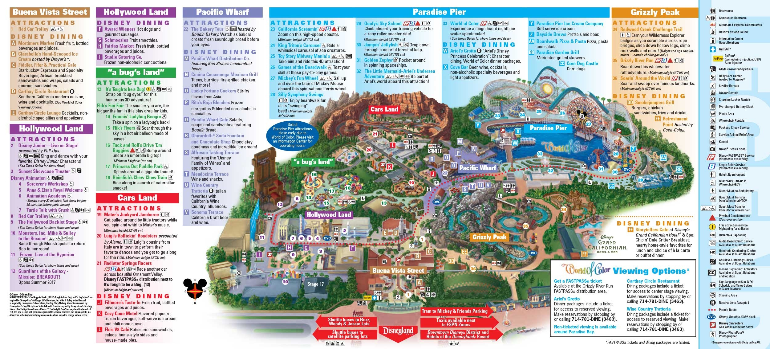Disney California Adventure Map Map With Image California Adventure - California Adventure Map Pdf