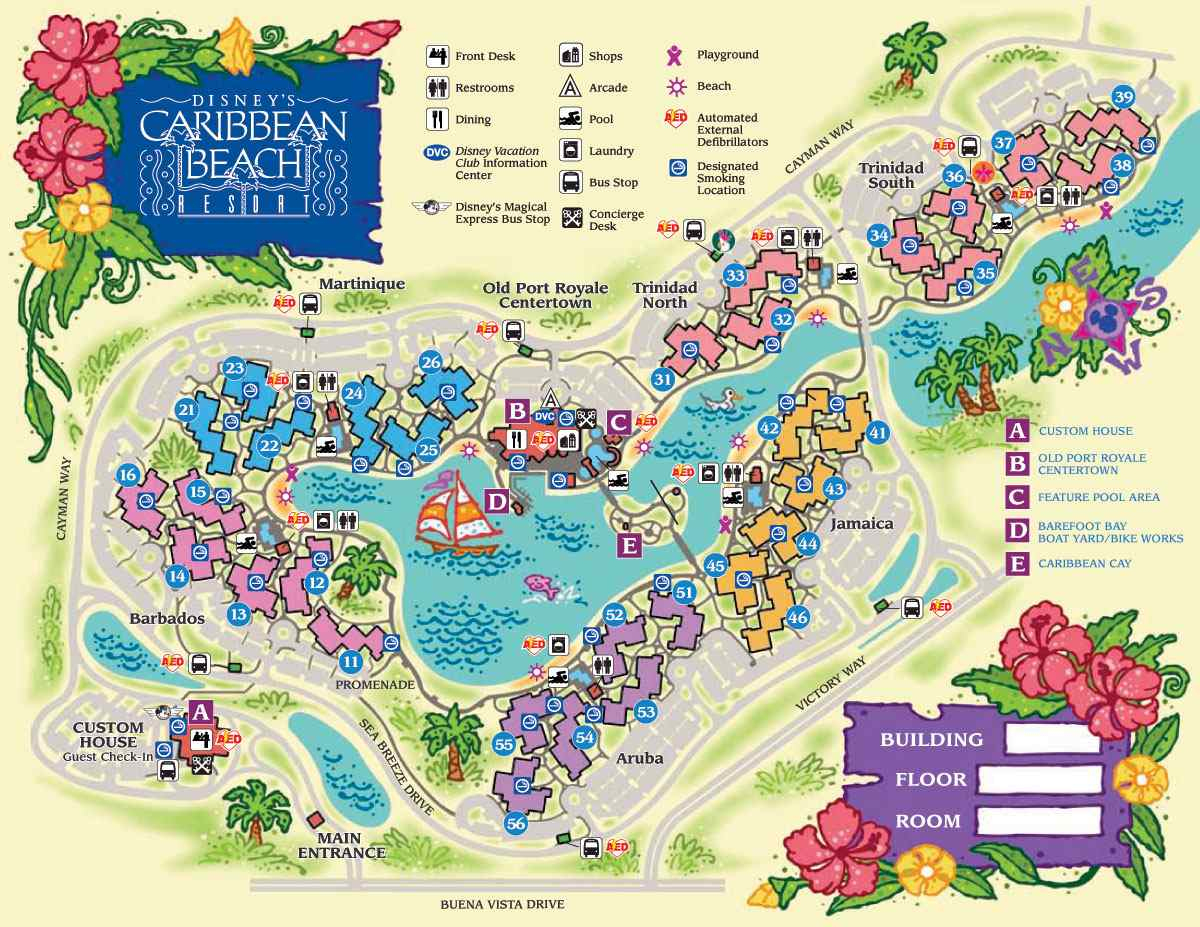 Disney World Maps For Each Resort - Disney World Florida Resort Map