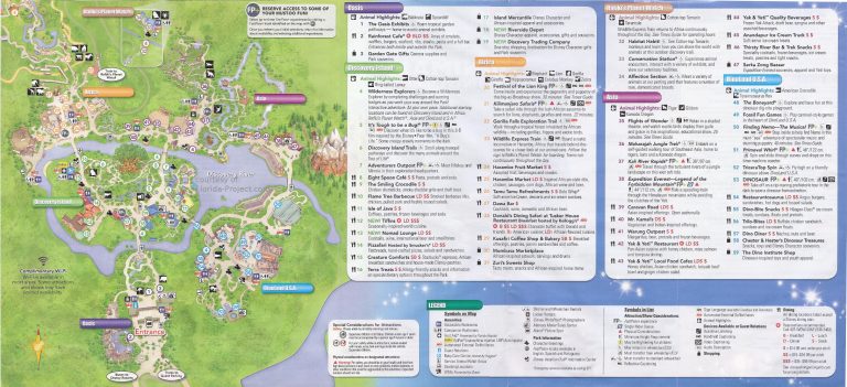 Disney 39 s Animal Kingdom Guidemaps - Disneys Animal Kingdom Guidemaps Animal Kingdom Florida Map 768x351 