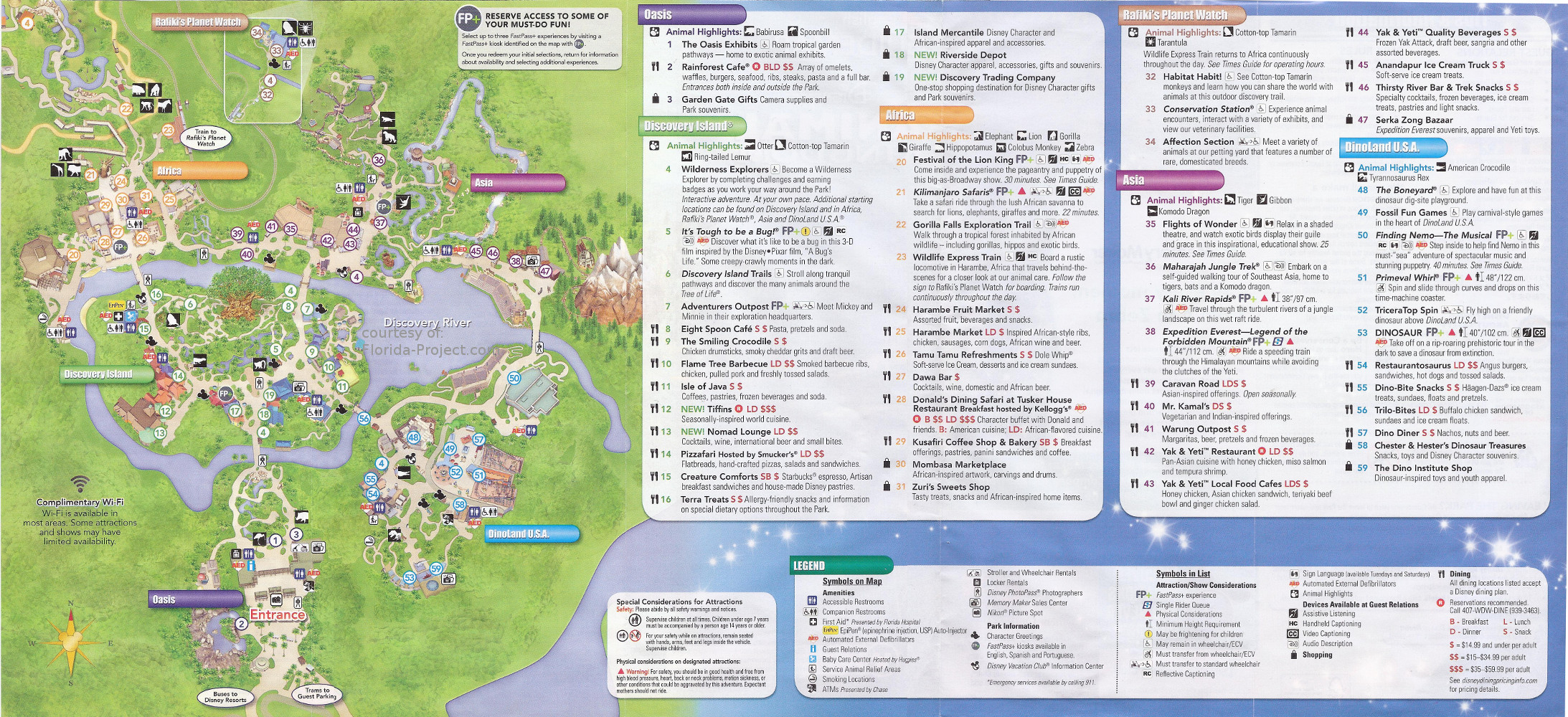 Disney&amp;#039;s Animal Kingdom Guidemaps - Animal Kingdom Florida Map