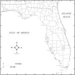 Download Florida State Map To Print   Florida Map Black And White