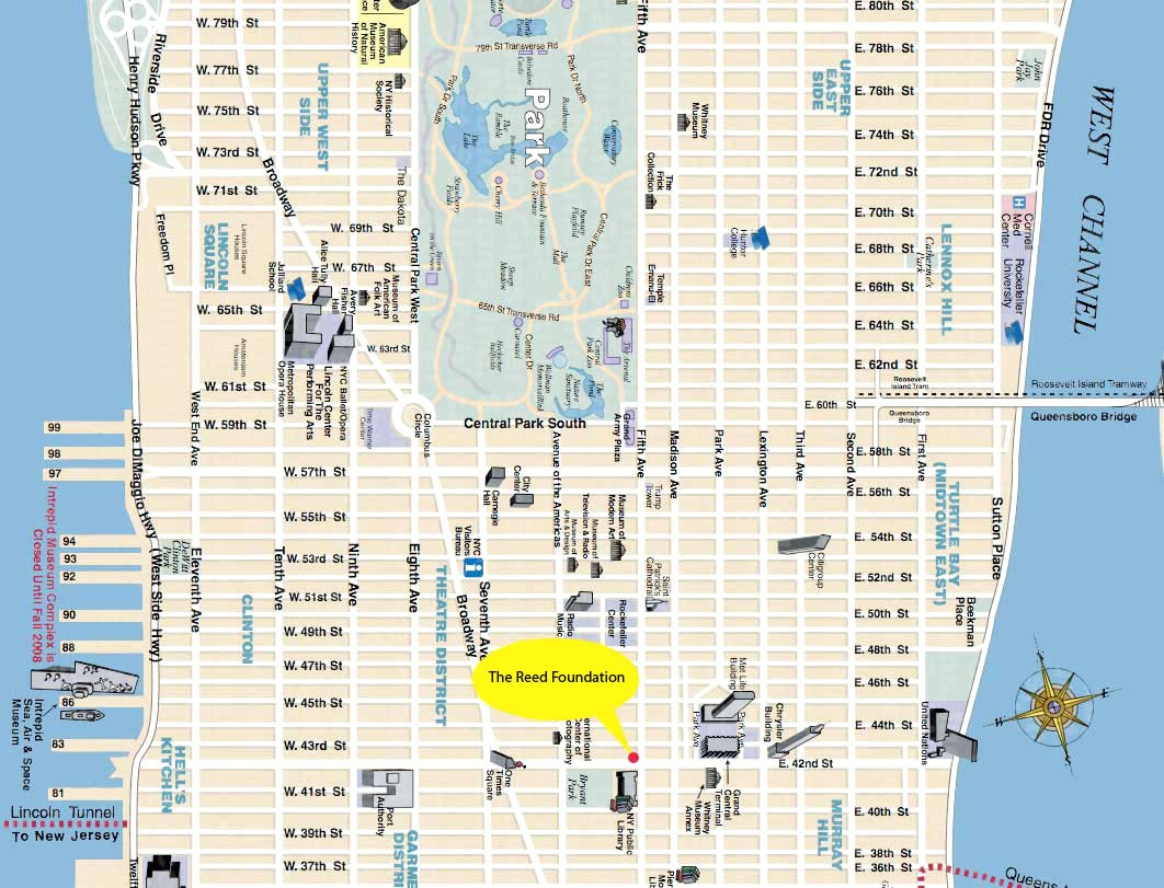 Download Map Of Manhattan With Streets Major Tourist Attractions - Printable Street Map Of Midtown Manhattan