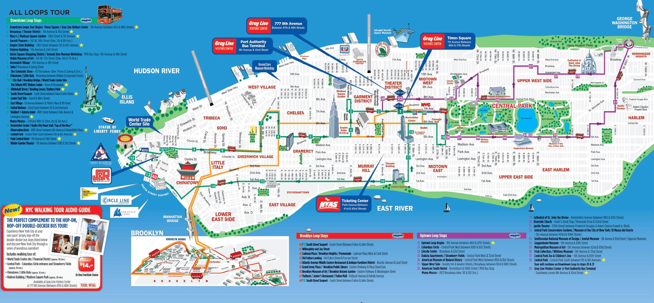Download Tourist Map Of New York City Printable Major At Nyc And - Printable Tourist Map Of Manhattan