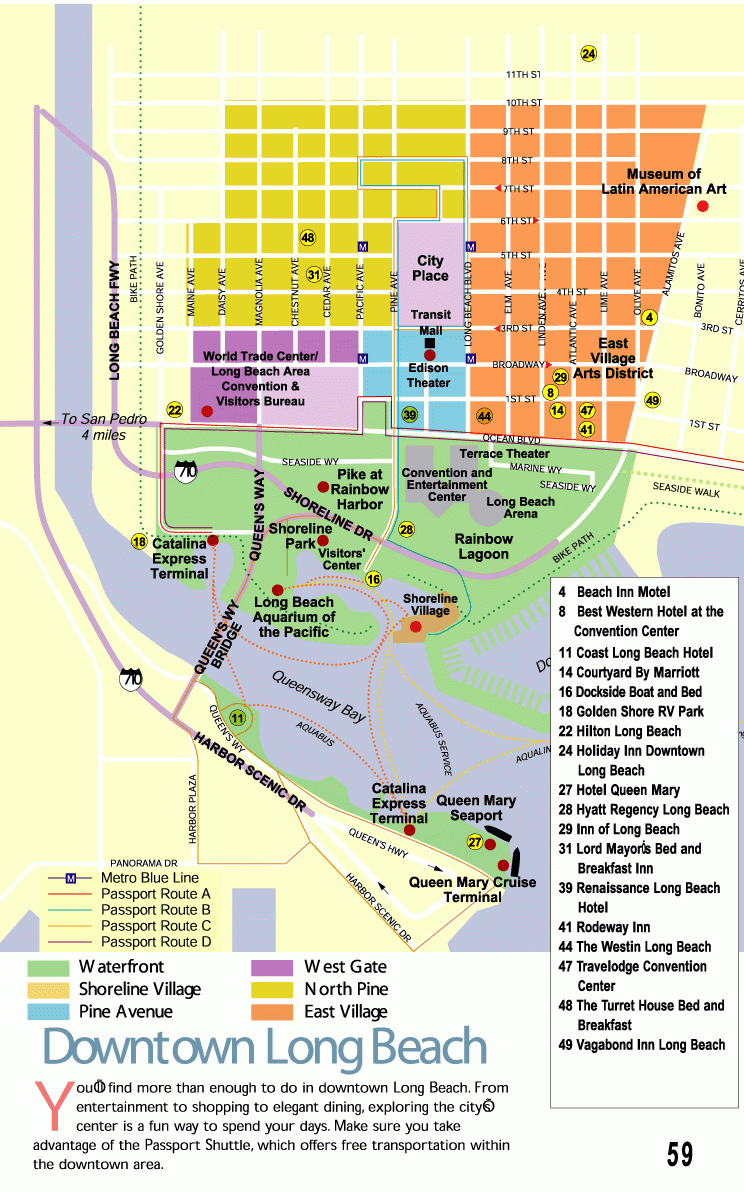 Downtown Long Beach Map | California | Pinterest | Long Beach Map - Long Beach California Map