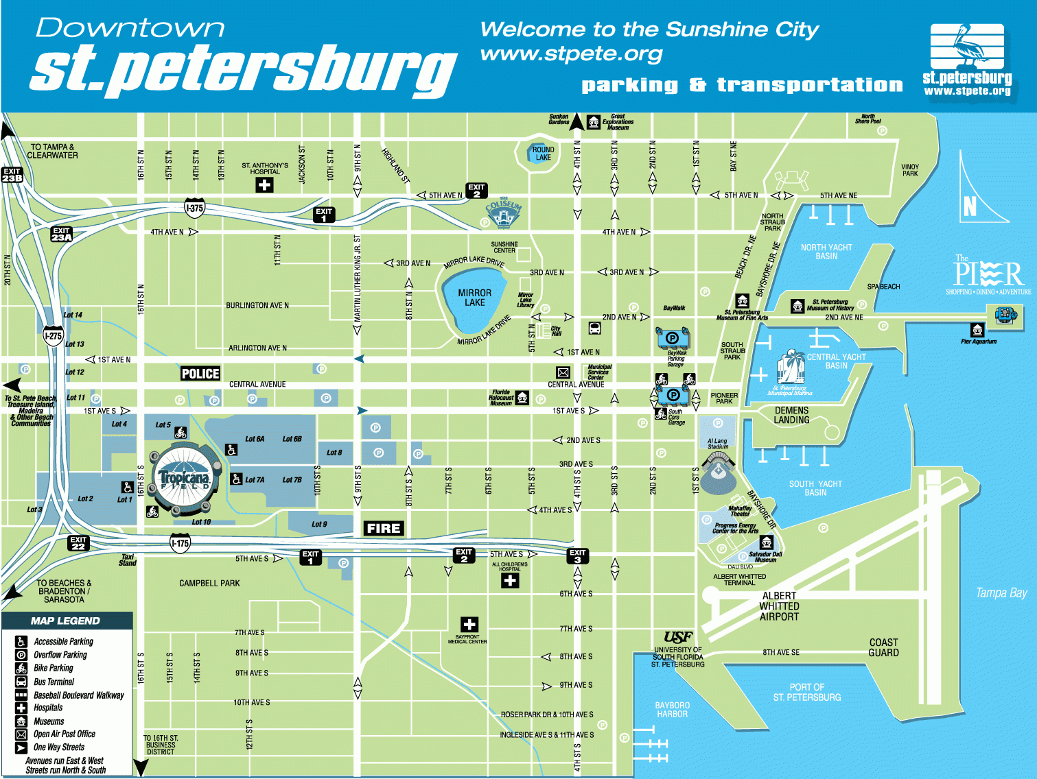 Downtown St Petersburg Map.gif (1511×1136) | Florida Living - St Pete Florida Map