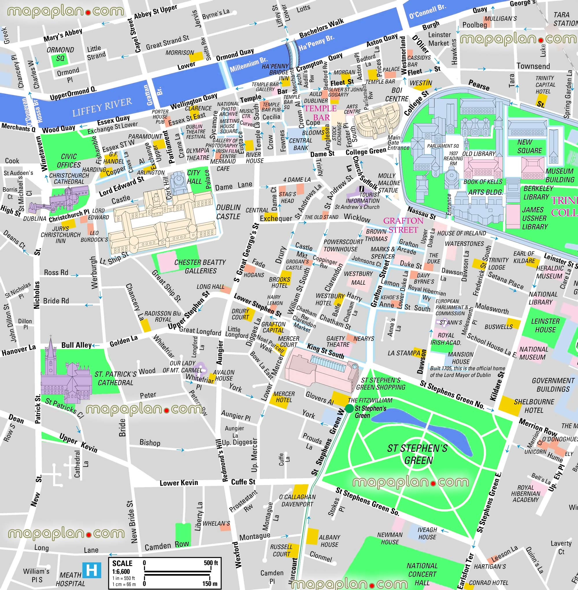 Dublin Maps - Top Tourist Attractions - Free, Printable City Street - Dublin City Map Printable