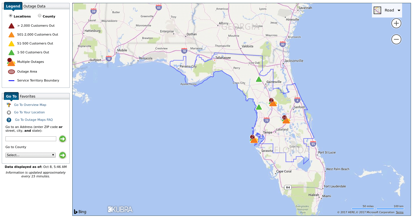 Duke Energy Florida - Kubra - Duke Energy Florida Coverage Map