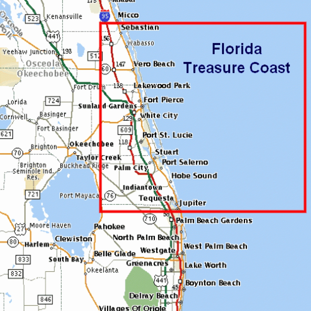 Florida East Coast Beaches Map Printable Maps